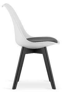 Fehér és fekete BALI MARK szék fekete lábakkal