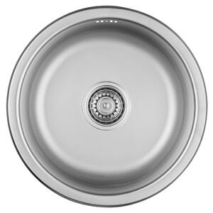 Kuchinox Normál, 1 rekeszes rozsdamentes mosogató 430x430x175 mm, sima felület, acél, LAV-SGN_088T