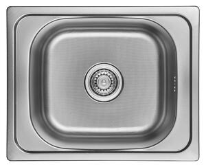 Kuchinox Orion, 1 rekeszes rozsdamentes mosogató 500x400x180 mm, rovátkolt díszítéssel, acél, LAV-SKO_310T