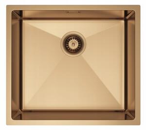 Erga HD, 1 rekeszes acél mosogató 490x440x210 mm, réz, ERG-MLS-HD4944Z