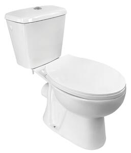 Kuchinox Lario, kombinált WC, kettős öblítésű 3/6l, hátsó lefolyóval, lassan záródó ülőkével, fehér, LAV-VKL_604P