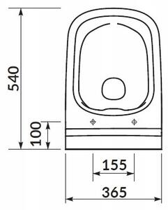 Cersanit Caspia, hőre keményedő antibakteriális WC-ülőke, fehér, K98-0145