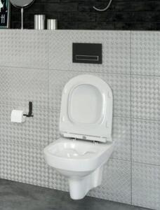 Cersanit City CleanOn, akasztós tál + antibakteriális WC-ülőke hőre keményedő, fehér, K701-143
