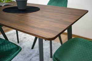 Barna étkezőasztal kőris színű asztalappal ESTE 120x80