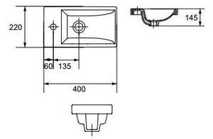 Cersanit COMO - szekrényes mosdó 40 cm, K32-001-BOX