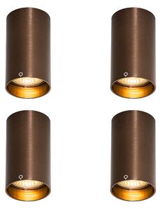 4 darabos modern sötét bronz spotlámpa készlet 5,5 cm - Tuba