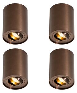 4 darabos modern süllyesztett spotlámpa szett sötét bronz forgatható és dönthető - Rondoo Up