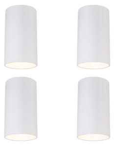 4 darabos modern, felületre szerelhető spotlámpa szett fehér 5,5 cm GU10 50 mm - Tuba