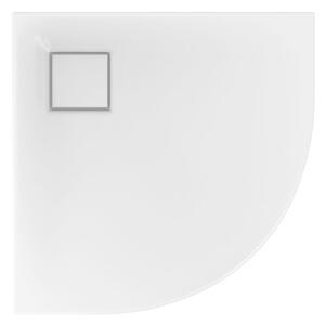 Cersanit TAKO SLIM zuhanytálca 80x80x4 cm + szifon, negyed kerek, fehér, S601-119