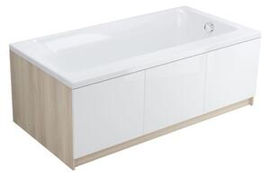 Cersanit Smart, akril kád bal 170x80cm + lábak, fehér, S301-117
