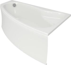 Cersanit Sicilia, aszimmetrikus sarokkád jobb 170x100cm + lábak, fehér, S301-098
