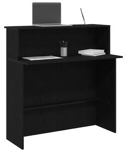 VidaXL recepciós pult fekete 100x50x103,5 cm szerelt fa