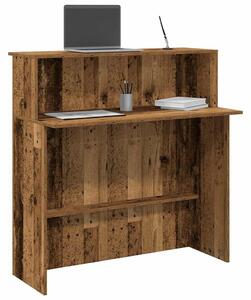 VidaXL recepciós pult antik fa 100x50x103,5 cm szerelt fa