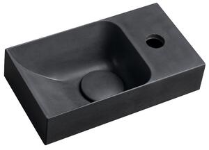 Sapho Sapho, PICCOLINO beton mosogató 30,8x17cm, jobbos csaptelep, antracit, PK30516