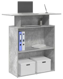 VidaXL recepciós pult betonszürke 100x40x104 cm szerelt fa