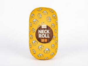 Utazó párna BEER NECK ROLL 30x15 cm, sárga