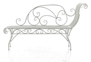 Karma kerti fém pad antik fehér 78x156x46 cm 11177531