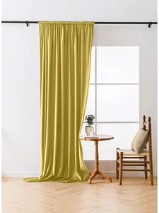 Sötétítő függöny VELVET 140x270 cm, mustárszínű Felfüggesztés: Hullámos sínszalag