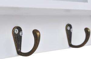VidaXL fali ajtós kulcs- és ékszertartó szekrény kampókkal