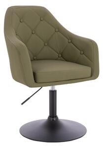 HR831N Khaki Műbőr Premium Soft szék fekete lábbal