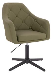 HR831CROSS Khaki Műbőr Premium Soft szék fekete lábbal