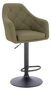 HR831W Khaki Műbőr Premium Soft szék fekete lábbal