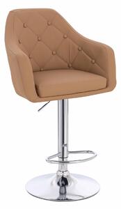 HR831W Karamell Műbőr Premium Soft szék Krómozott lábbal