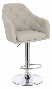 HR831W Ecru Műbőr Premium Soft szék Krómozott lábbal