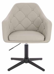 HR831CROSS Ecru Műbőr Premium Soft szék fekete lábbal