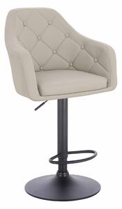 HR831W Ecru Műbőr Premium Soft szék fekete lábbal