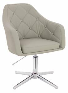 HR831CROSS Len Szín Műbőr Premium Soft szék Krómozott lábbal