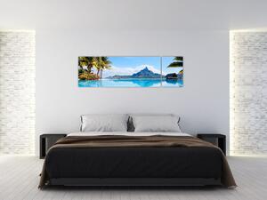 Modern festészet - paradicsom a tenger mellett (170x50cm)