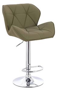 HR111W Khaki Műbőr Premium Soft szék krómozott lábbal