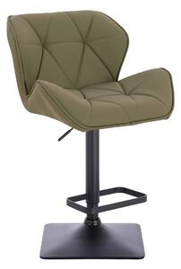 HR111KW Khaki Műbőr Premium Soft szék fekete lábbal