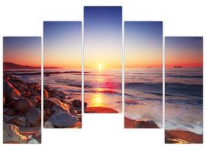 Modern kép - naplemente a tenger felett (125x90cm)