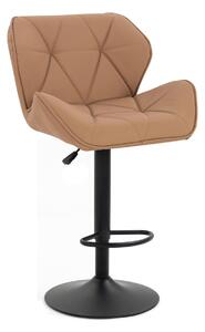 HR111W Karamell Műbőr Premium Soft szék fekete lábbal