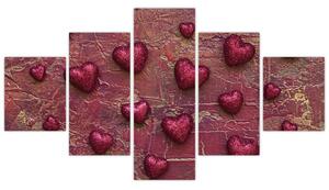 Festészet - szívek (125x70cm)