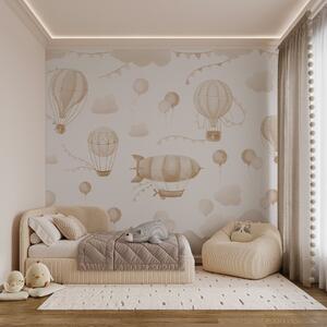 Fotótapéta Gyermek akvarell design lufikkal, Gyerek fotótapéta, Gyerek fotótapéta léggömbök, w08765v4 : Uwalls.hu