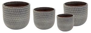 Noble Facet Classic kerámia növénytartó szett macchiato 30x27-58x51cm S4