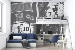 Fotótapéta Dinamikus futball akció és gólszerző pillanatok, Modern fotótapéta, Modern fotótapéta, w03122v1 - Muralas.hu
