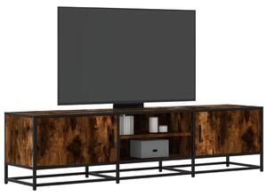 VidaXL füstös tölgy színű szerelt fa és fém TV-szekrény 160x35x41 cm