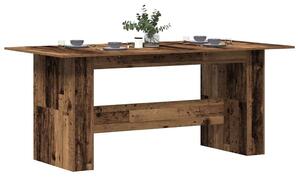 VidaXL Étkezőasztal Régi fa 180x90x76 cm Gépelt fa