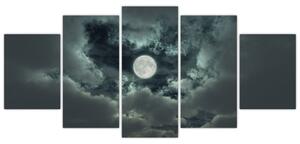 Festészet - hold és felhők (150x70cm)
