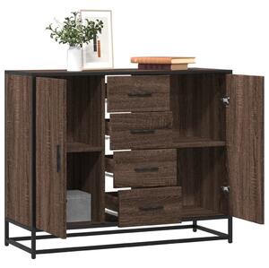 VidaXL barna tölgy színű szerelt fa tálalószekrény 92 x 35 x 76 cm