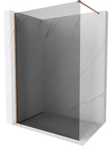 Mexen, Mexen Kioto-X zuhanyfal 60 x 200 cm, grafitszürke 10 mm, rozéarany - 800-060-101-60-40-X