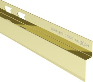 Mexen Line-B szegélyléc 120 cm bal oldali, fényes arany, 185002120L