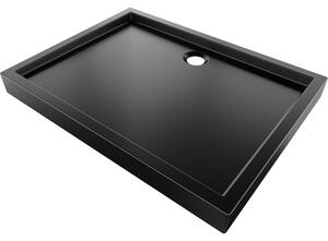 Mexen Flow+ téglalap alakú kád 110 x 70 cm, matt fekete, 46R707011H