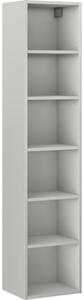 Mexen Box-A, magas fürdőszobaszekrény 35x44,2x160 cm, matt szürke, 91AX1-1600-300-1-62