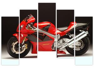 Egy piros motorkerékpár képe (125x90cm)