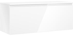 Mexen Orio, fürdőszobaszekrény 120 cm-es felsőrésszel, 1 fiókkal, fényes fehér, 91A10-12047-1-BFC00